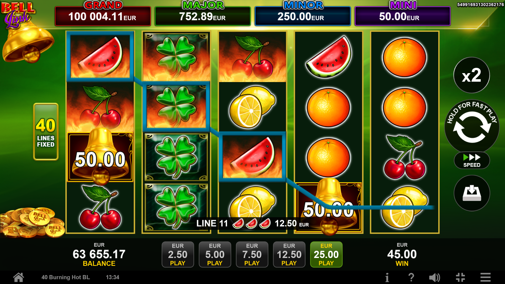 40 Burning Hot Bell link